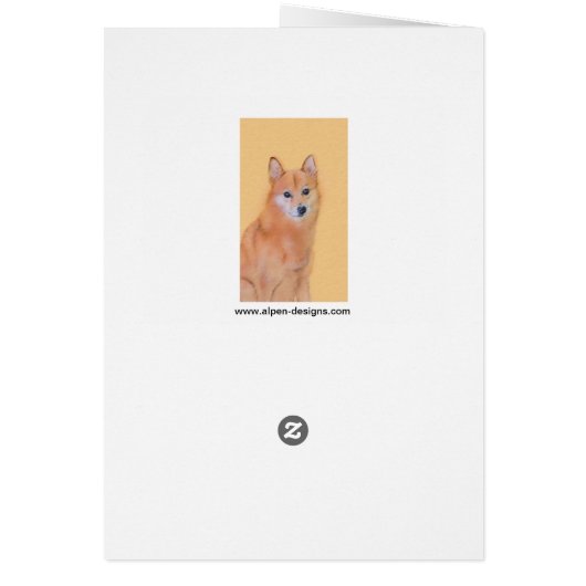 Fins Spitz-schilderij - Cute Original Dog Art (Achterkant)