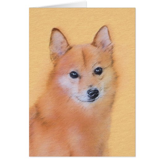 Fins Spitz-schilderij - Cute Original Dog Art (Voorkant)