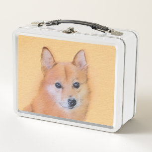 Fins Spitz-schilderij - Cute Original Dog Art