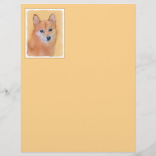 Fins Spitz-schilderij - Cute Original Dog Art