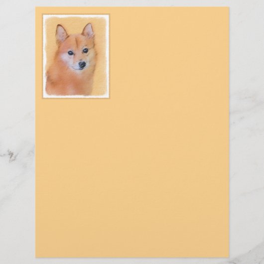 Fins Spitz-schilderij - Cute Original Dog Art (Voorkant)