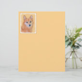 Fins Spitz-schilderij - Cute Original Dog Art (Staand voorkant)