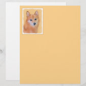 Fins Spitz-schilderij - Cute Original Dog Art (Voorkant / Achterkant)