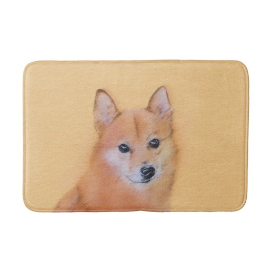 Fins Spitz-schilderij - Cute Original Dog Art Badmat (Voorkant)