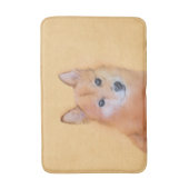 Fins Spitz-schilderij - Cute Original Dog Art Badmat (Voorkant Verticaal)