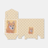 Fins Spitz-schilderij - Cute Original Dog Art Bedankdoosjes (Uitgevouwen)