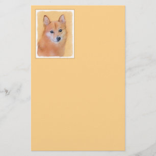 Fins Spitz-schilderij - Cute Original Dog Art Briefpapier