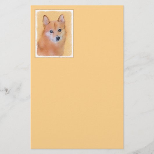 Fins Spitz-schilderij - Cute Original Dog Art Briefpapier (Voorkant)