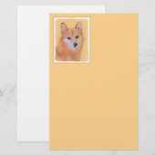 Fins Spitz-schilderij - Cute Original Dog Art Briefpapier (Voorkant / Achterkant)
