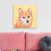 Fins Spitz-schilderij - Cute Original Dog Art Canvas Afdruk (Insitu (Woonkamer))