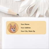 Fins Spitz-schilderij - Cute Original Dog Art Etiket (Insitu)
