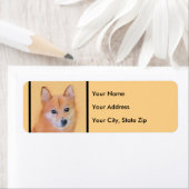 Fins Spitz-schilderij - Cute Original Dog Art Etiket (Insitu)