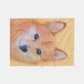 Fins Spitz-schilderij - Cute Original Dog Art Fleece Deken (Voorkant (Horizontaal))
