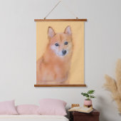 Fins Spitz-schilderij - Cute Original Dog Art Hangend Wandkleed (Slaapkamer)
