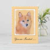 Fins Spitz-schilderij - Cute Original Dog Art Kaart (Staand voorkant)