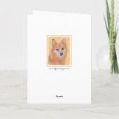 Fins Spitz-schilderij - Cute Original Dog Art Kaart (Achterkant)