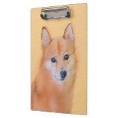 Fins Spitz-schilderij - Cute Original Dog Art Klembord (Links)