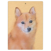 Fins Spitz-schilderij - Cute Original Dog Art Klembord (Achterkant)