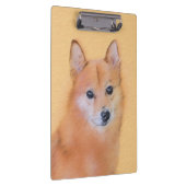 Fins Spitz-schilderij - Cute Original Dog Art Klembord (Rechts)