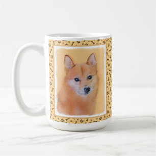 Fins Spitz-schilderij - Cute Original Dog Art Koffiemok