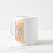 Fins Spitz-schilderij - Cute Original Dog Art Koffiemok (Voorkant links)