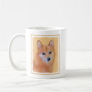 Fins Spitz-schilderij - Cute Original Dog Art Koffiemok