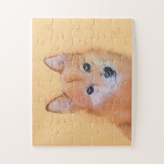 Fins Spitz-schilderij - Cute Original Dog Art Legpuzzel (Verticaal)