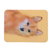Fins Spitz-schilderij - Cute Original Dog Art Magneet (Horizontaal)