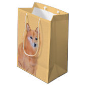 Fins Spitz-schilderij - Cute Original Dog Art Medium Cadeauzakje (Achterkant Gekanteld)