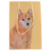 Fins Spitz-schilderij - Cute Original Dog Art Medium Cadeauzakje (Voorkant)