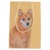 Fins Spitz-schilderij - Cute Original Dog Art Medium Cadeauzakje (Achterkant)