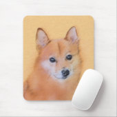 Fins Spitz-schilderij - Cute Original Dog Art Muismat (Met muis)