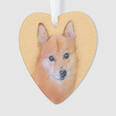 Fins Spitz-schilderij - Cute Original Dog Art Ornament (voorkant)