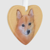Fins Spitz-schilderij - Cute Original Dog Art Ornament (voorkant)