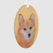Fins Spitz-schilderij - Cute Original Dog Art Ornament (voorkant)