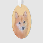 Fins Spitz-schilderij - Cute Original Dog Art Ornament (voorkant)