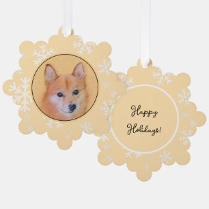 Fins Spitz-schilderij - Cute Original Dog Art Ornament Kaart