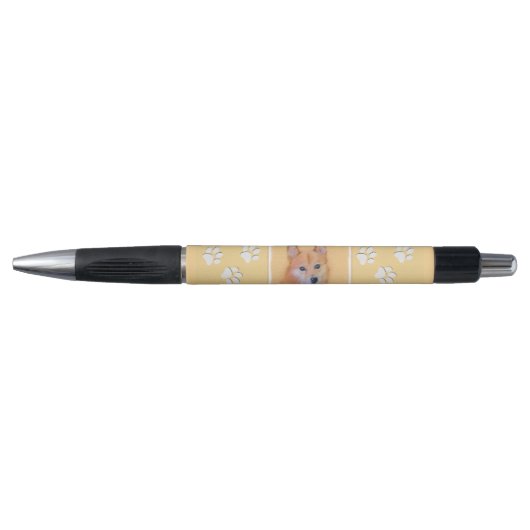 Fins Spitz-schilderij - Cute Original Dog Art Pen (Voorkant)