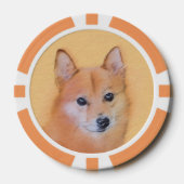 Fins Spitz-schilderij - Cute Original Dog Art Poker Chips (Voorkant)