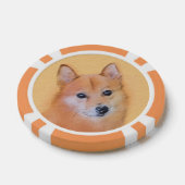 Fins Spitz-schilderij - Cute Original Dog Art Poker Chips (Enkel)