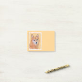 Fins Spitz-schilderij - Cute Original Dog Art Post-it® Notes (Op bureau)