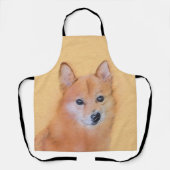 Fins Spitz-schilderij - Cute Original Dog Art Schort (Voorkant)