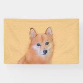 Fins Spitz-schilderij - Cute Original Dog Art Spandoek (Horizontaal)