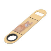 Fins Spitz-schilderij - Cute Original Dog Art Speed Flessenopener (Achterkant Gekanteld)