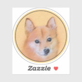 Fins Spitz-schilderij - Cute Original Dog Art Sticker (Vel)