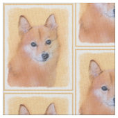 Fins Spitz-schilderij - Cute Original Dog Art Stof (Close Up)