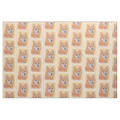 Fins Spitz-schilderij - Cute Original Dog Art Stof (Fat Quarter)