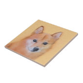 Fins Spitz-schilderij - Cute Original Dog Art Tegeltje (Zijkant)