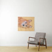 Fins Spitz-schilderij - Cute Original Dog Art Wandkleed (In Situ (horizontaal))