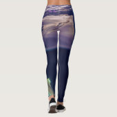 Fins Sunset Shark gedrukt Leggings (Achterkant)